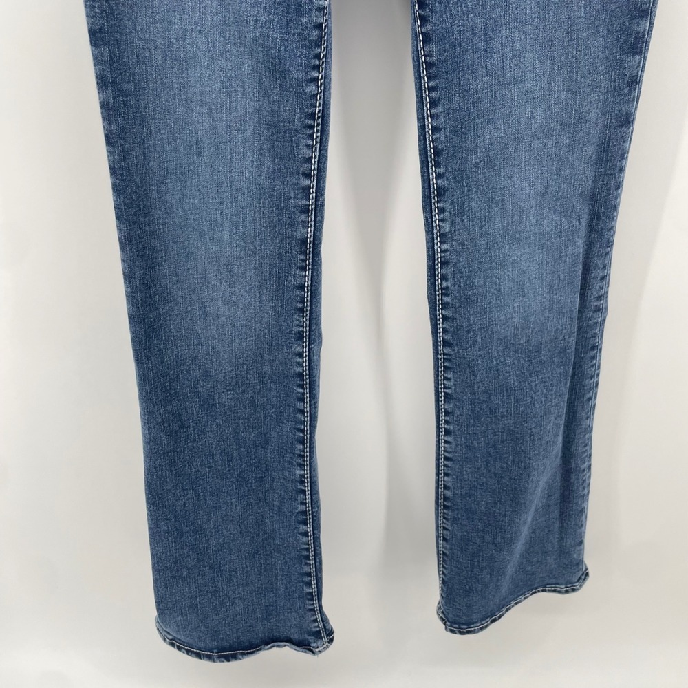 True Religion Jeans Women 27 Blue Becca Mid Rise Bootcut Horseshoe Flap Pocket - Picture 10 of 14